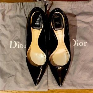 Like New Christian Dior Black Patent Heels, 37.5